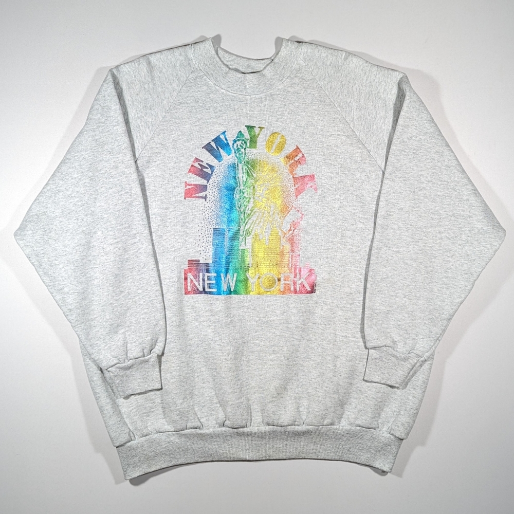 Vintage 1993 New York City Crewneck Sweatshirt Size Large Statue Of Liberty